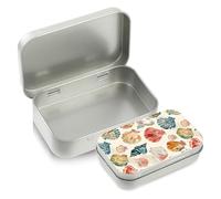 Boîte de Rangement Rectangulaire en Métal, Petite Boîte Mini en Acier Inoxydable avec Couvercle pour Bonbons Clés Boucles d'oreilles Comprimés de Vitamines Pilules Biscuits