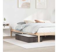 Boîte de Rangement Rectangulaire Grise avec Fenêtre Transparente | Tissu Non Tissé Respirant, Pliable, Poignées à Bec, Double Zip, Idéale Sous Lit