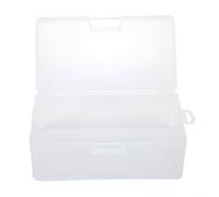 Boîte de rangement rectangulaire transparente avec couvercle pour ranger des perles, des photos, des cartes d'identité et des cartes bancaires organisées et protégées de la poussière 16 cm