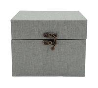 Boîte de rangement rétro élégante et résistante aux chocs pour tête de poupée articulée 1/4, pour tour de tête de 18 à 19,5 cm (Vert gris)