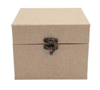 Boîte de rangement rétro élégante et résistante aux chocs pour tête de poupée articulée 1/4, pour tour de tête de 18 à 19,5 cm (Beige)