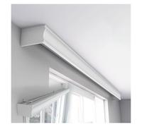 Boîte de rangement robuste double rail 3 en 1 pour montage au plafond/mur, idéale pour salon, chambre à coucher, hôtel, vil (blanc, 220 cm)