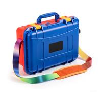 Boîte de rangement robuste pour Nintendo pour Switch - Protégez votre console et vos accessoires contre les dommages causés par l'eau (bleu-rouge)
