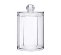 Boîte de rangement ronde transparente pour tampons de coton Q-Tip Conteneur de maquillage Transparent