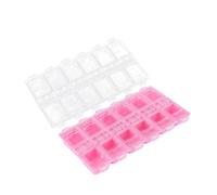 Boîte de Rangement Rose 12 Compartiments 2 Pièces en Plastique | Organiseur Portable pour Décorations et Fournitures, Usage Maison et Atelier, Rangement Net, Léger et Pratique