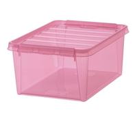 Boîte de rangement Rose transparente 14 litres