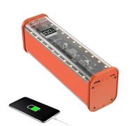 Boîte de rangement sans piles de soudure, 22,5 W, sans soudure, conteneur de conteneur | Transparent Portable 2 ports USB Powerbank manchon