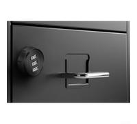 Boîte de rangement sécurisée avec serrure à combinaison à 3 chiffres et cadran réinitialisable pour caravanes, bateaux, armoires et tiroirs (noir)