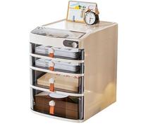 Boîte De Rangement Sécurisée pour Bureau avec Serrure Code Et Tiroirs Organiseur Bureau pour Documents Fournitures Et Objets Personnels Meuble Classement Maison Travail(5-Layers)