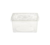 Boite de rangement ""Selfy"" en plastique - Transparent - 24L - L 60 x l 40 x H 15 cm