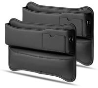 Boîte de Rangement Siège de Voiture pour Focus 3 MK3 2012-2018, Organisateur de Remplissage en Cuir PU Latérale Écart Console Accessoires,B/Black