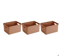 Boite de rangement Sigma home Box 32 L (Lot de 3) terracotta