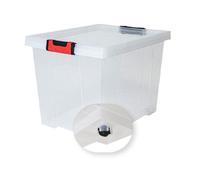 Boîte de rangement CLiPSTOCK, 75 litres, avec roulettes