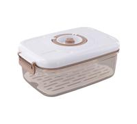 Boîte de rangement sous vide alimentaire avec fermeture étanche et grande capacité avec couvercle à bouton pour une manipulation facile et compatibilité avec la pompe à vide (1,2 l)