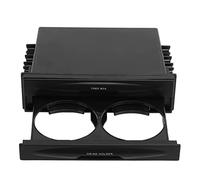 Boîte de Rangement Stéréo de Voiture, Boîte de Rangement 2 en 1 pour Autoradio Multi-usages ABS Universel 1DIN 2 Couches Porte-gobelet Noir pour Collecter des Objets