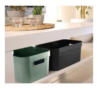 Boîte de rangement STONE, 12 litres, PP, vert laurier