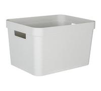 Boîte de rangement STONE, 30 litres, PP, blanc