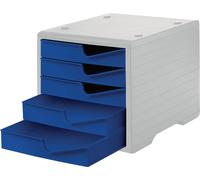 Boîte de rangement styro ( 9000493474 ) 5 tiroirs gris/bleu