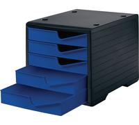 Boîte de rangement styro ( 9000493477 ) 5 tiroirs noir/bleu