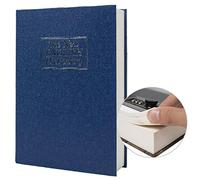 Boîte de rangement sûre de livre de détournement de papier réel, coffre-fort secret de dictionnaire avec serrure de code/clé, coffre-fort caché de livre de flip (Code du dictionnaire bleu)