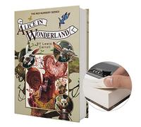 Boîte de rangement sûre de livre de détournement de papier réel, coffre-fort secret de dictionnaire avec serrure de code/clé, coffre-fort caché de livre de flip (Clé Alice)
