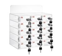 Stockage De Téléphone Portable À 12/15/20 Emplacements Boîte De Casier Transparente pour Téléphone Portable avec Serrure Armoire De Stockage De Téléphone Portable De Bureau pour Employé D'usine (Colo