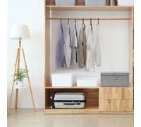 Boîte de Rangement Tissu 50x30x25 cm Gris Pliable Coffre Organisateur vidaXL