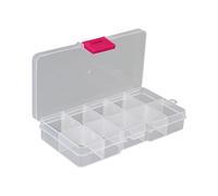 Boîte de rangement transparente à 10 compartiments avec couvercle hermétique