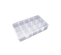 Boîte de rangement transparente à 15/28/36 compartiments avec séparateurs réglables pour matériel de perles, petites pièces, vis et boulons