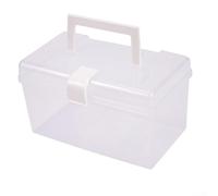 Boîte de rangement transparente avec poignée, grande capacité pour un rangement domestique sûr (L)