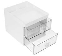 Boîte de rangement transparente de style tiroir for la maison, organiseur de bureau for le maquillage, la papeterie, support de rangement for la chambre à coucher, la salle de bain