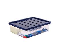 Boîte de rangement transparente empilable plate 12 litres