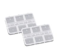 Boîte de rangement transparente multifonctionnelle avec 6 sections pour accessoires à ongles, papeterie, rangement léger, étui à outils de voyage