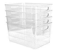Boîte de rangement transparente Organisateur de récipient empilable durable Panier de rangement d'armoire de réfrigérateur pour les fruits