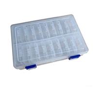 Boîte de rangement transparente pour broderie au point de croix, plateau de tri des strass et fournitures de nail art, rangement de bijoux, boîte de rangement multifonctionnelle (18 pièces)