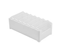 Boîte de rangement transparente pour câbles - 8 grilles - Organiseur - Rangement de bureau pour bureau, maison, chargeur - Gestion des câbles - Petites pièces - Boîte de tri transparente et stable