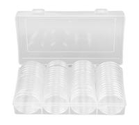 BoîTe De Rangement Transparente Pour PièCes De Monnaie, 60 PièCes, Capsules De PièCes De Monnaie De 41mm, BoîTe De Conteneur De Collecte De PièCes De Monnaie Pour Collectionneur De PièCes De Monnaie