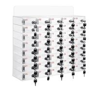 Boîte de rangement transparente pour téléphone portable avec 40 emplacements - Casier personnel sécurisé pour téléphone portable, accessoires et plus encore - Idéal pour la maison, le bureau et les