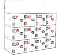 Boîte de rangement transparente pour téléphone portable - Pour bureau et salle de classe - Verrouillable - Solution de gestion des appareils mobiles en toute sécurité