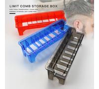 Boîte de rangement universelle pour peigne limite, grille 8/10, pour tondeuse à cheveux, Guide de peigne limité, étui pour Salon de coiffure, outils de coiffure 8 Calipper Clear A