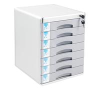 Boîte de rangement verrouillable en métal à 7 niveaux - Format A4 - Avec champs d'inscription - Pour les maisons privées, les bureaux, les écoles, les banques