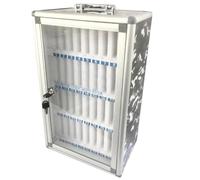 Boîte de rangement verrouillable pour téléphone portable en alliage d'aluminium avec 12 à 60 emplacements pour écoles militaires, salles de classe, armoire de gestion murale pour appareils mobiles (36
