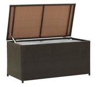 Boîte de rangement - VIDAXL - 100x50x50 cm - Résine tressée - Marron - Étanche