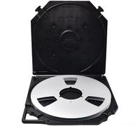 Boîte de rangement vide empilable en métal de 25,4 cm pour l'organisation des enregistrements audio avec plusieurs combinaisons de couleurs, options argenté/noir (C)