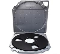 Boîte de rangement vide empilable en métal de 25,4 cm pour l'organisation des enregistrements audio avec plusieurs combinaisons de couleurs, options argenté/noir (B)