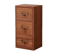 Boîte de rangement vintage en bois, armoire d'apothicaire à plusieurs niveaux avec tiroirs, organisateur de catalogue de cartes, solution de rangement traditionnelle de bureau