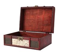 Boîte De Rangement Vintage En Bois De Grande Taille Pour Livre De Rangement De Bijoux - Boîte Décorative Au Trésor - Style Ancien - Décoration De Mariage Pour Anniversaire Ou Fête De Mariage