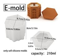 Boîte De Rangement Vintage Rome,Moule En Silicone,Ciment,Bougie,Pot,Navire,Moule En Béton,Panoramique,Ange,Porte-Stylo,Pot De Plante,Ensemble De 2 Pièces - Type E-Mold