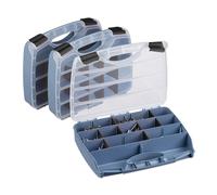 Boîte de rangement vis Lot 3 Boîte tri boulons Caisse chevilles vide plastique