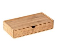 Wenko Boîte de rangement Terra avec tiroir en bambou naturel – Panier de salle de bain